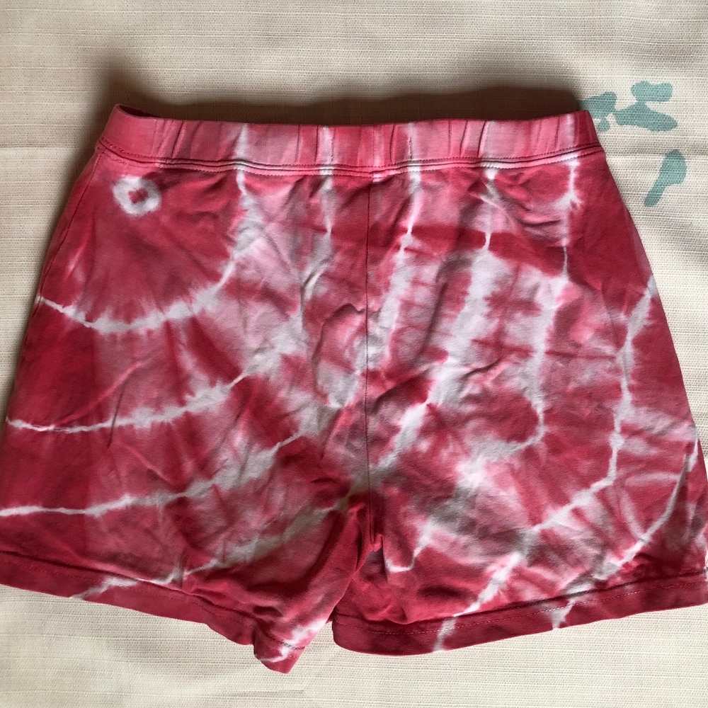 Pink and White Tie-Dye Shorts - Picture 4 of 4